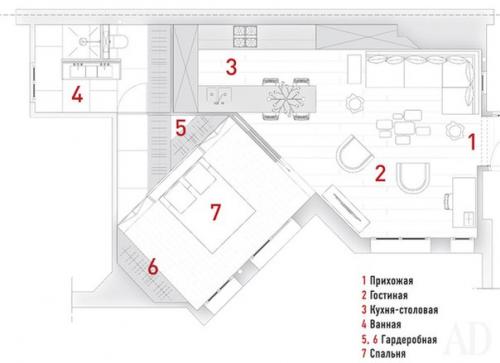 Квартира в Париже, 59 м? 09