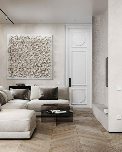 Потрясающий интерьер кухни - гостиной общей площадью 135 кв. 01