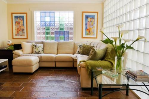 Стеклоблоки в интерьере.