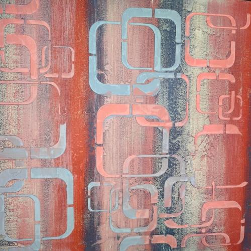 Фактурное панно в технике Жаккард для акцентной стены. 04