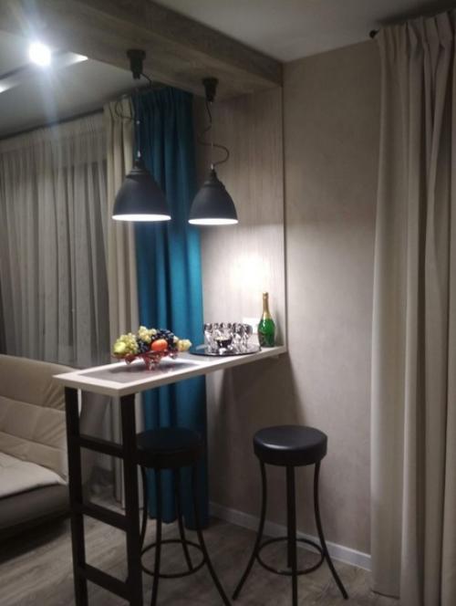 Дизайн кухни - гостиной в современном стиле. 09