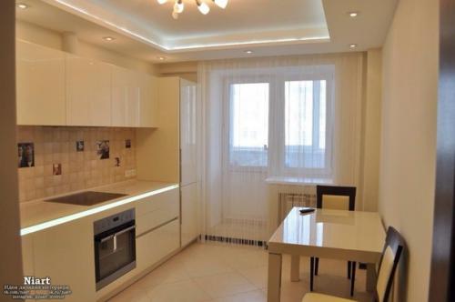 Натяжной потолок на кухне: варианты, плюсы и минусы, дизайн. 06