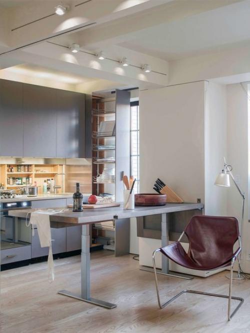 Интерьер студии с отделкой из дерева в Нью-йорке. 03