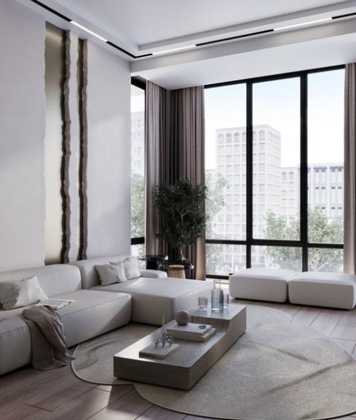 Интерьер квартиры для молодой девушки, с максимальным количеством натуральных материалов. 03