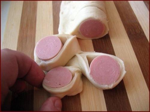 Булочки Гусенички.  Ингредиенты: 04