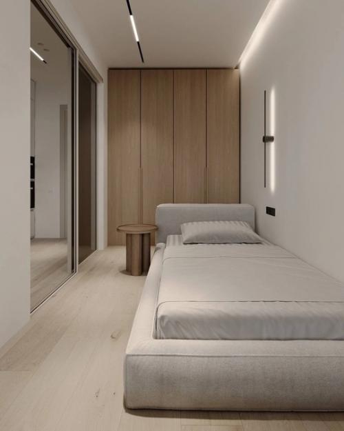 Проект 1-комнатной квартиры в бежевом цвете (38 кв. 05