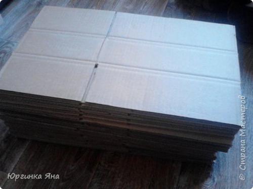 Детская кухня из картонных коробок. 02