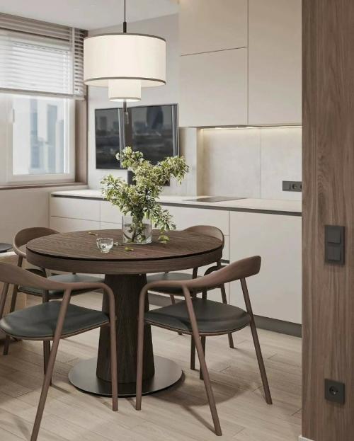 Интерьер уютной и функциональной кухни - гостиной площадью 12 кв. 02