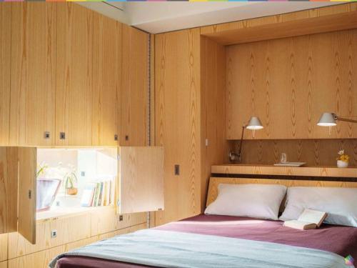 Интерьер студии с отделкой из дерева в Нью-йорке. 06