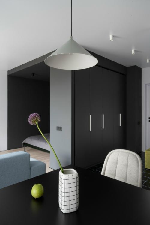 Интерьер квартиры - студии 34 м 2 (37 м 2 с балконом) в Санкт-петербурге. 05