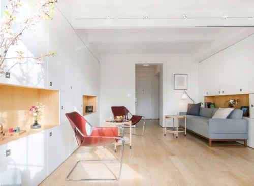 Интерьер студии с отделкой из дерева в Нью-йорке. 04