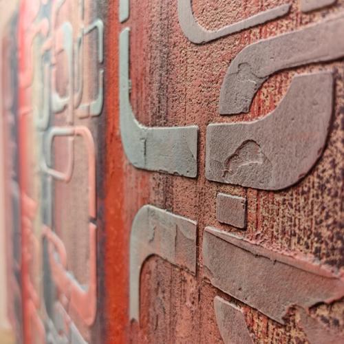 Фактурное панно в технике Жаккард для акцентной стены. 01