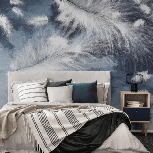 Перья в дизайне интерьера - свежий и неожиданный тренд. 05