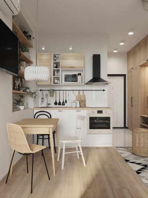 Проект маленькой 1-комнатной квартиры 30 кв. 04