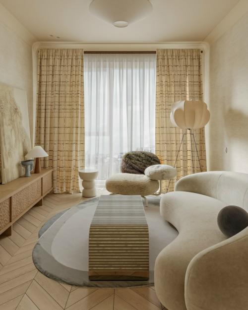 Проект 1-комнатной квартиры 54, 5 м 2 в ЖК Will Towers в Москве. 03