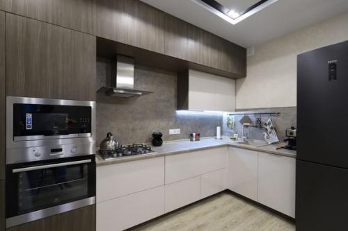 Дизайн кухни - гостиной в современном стиле. 02