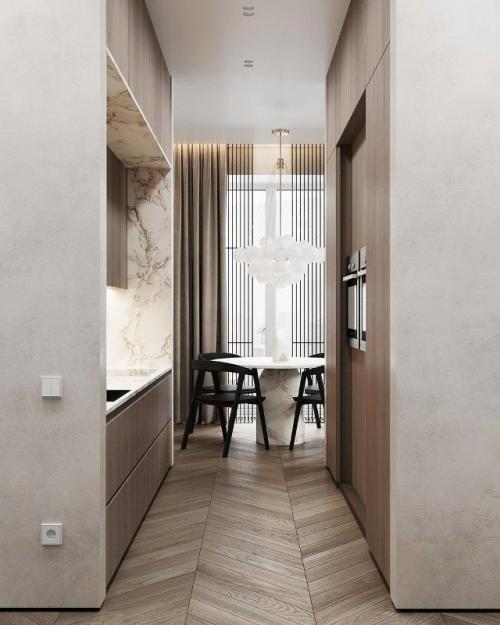 Потрясающий интерьер кухни - гостиной общей площадью 135 кв. 04