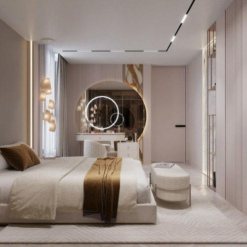 Этот интерьер спальни - воплощение современной роскоши. 01