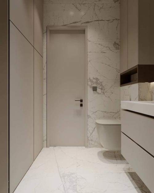 Проект 1-комнатной квартиры в бежевом цвете (38 кв. 06