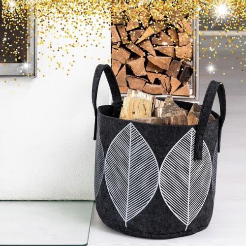 Красивые корзины с дровами и металлические дровницы можно использовать и как самостоятельный предмет декора, не имея при этом камина или печки. 05