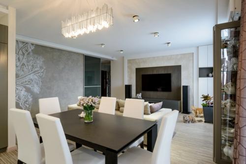 Дизайн кухни, объединенной с гостиной. 04