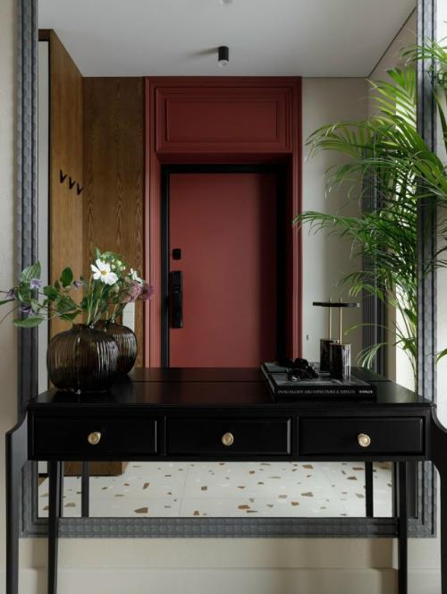 Эта однокомнатная квартира создавалась для старшей дочери заказчиков - пространства должно было хватать и для учёбы, и для отдыха. 04