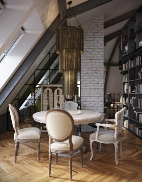 Вариация мансарды.  Интересный проект мансардной квартиры дизайнером Владимиром болоткиным воплощен. 06