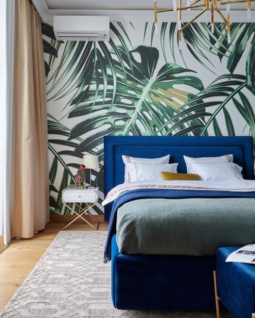 Насыщенные цвета и тропические мотивы: квартира в Москве. 07