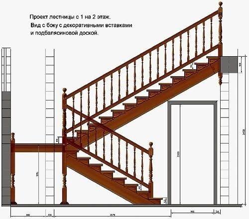 Распoложение лестницы в доме. 05