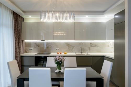 Дизайн кухни, объединенной с гостиной. 02