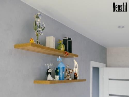 Гостиная. А точнее, зона тв для кухни - гостиной все в той же квартире, где весь интерьер создан вокруг сочетания белый + дерево. 09