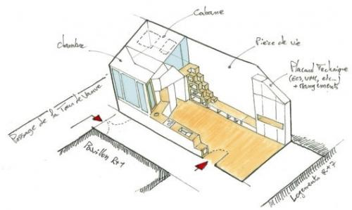 Проект реконструкции старой мастерской художника Пьера лемера (1920-2007) с целью создания минималистского лофта в самом центре Парижа. 09