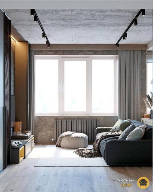 Дизайн квартиры.  Насыщенные цвета, чёрные акценты, мебель из натурального дерева и много другое сочетали в данном интерьере. 04