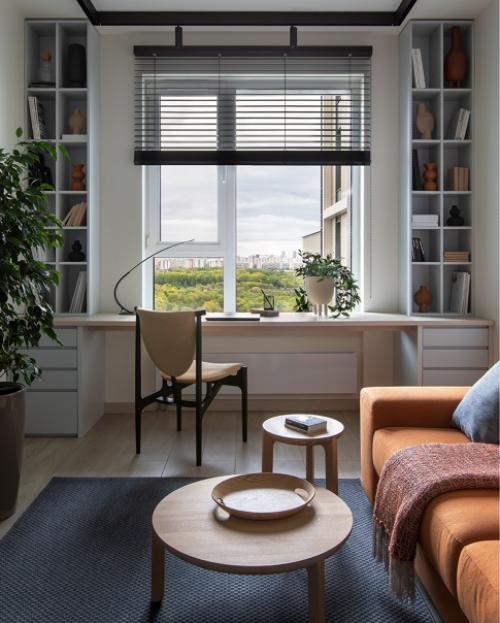 Реализованный интерьер квартиры в стиле японского минимализма и с элементами скандинавского стиля. 01