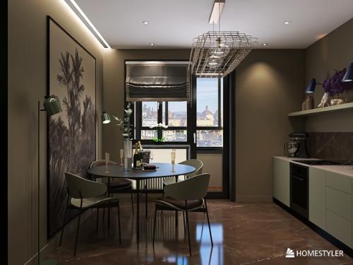 Для вашего вдохновения интерьер квартиры в современном стиле работа выполнена в программе Homestyler. 02