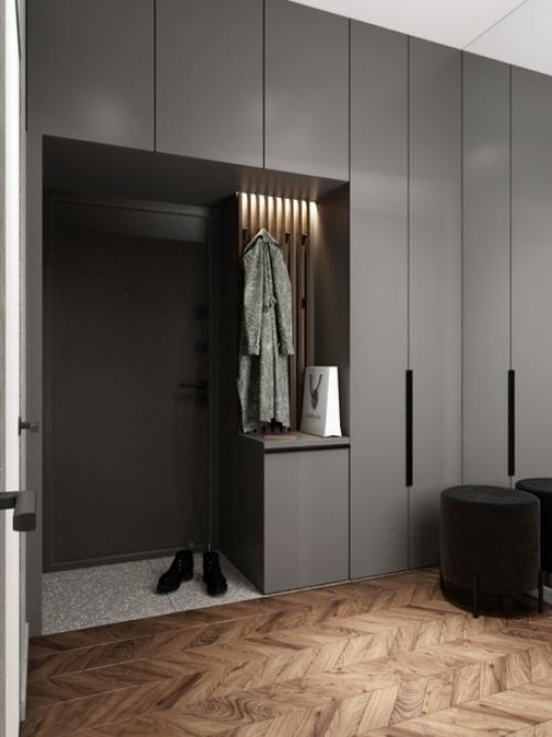 Как же круто выглядит темный дизайн, а особенно серое постельное белье. 05