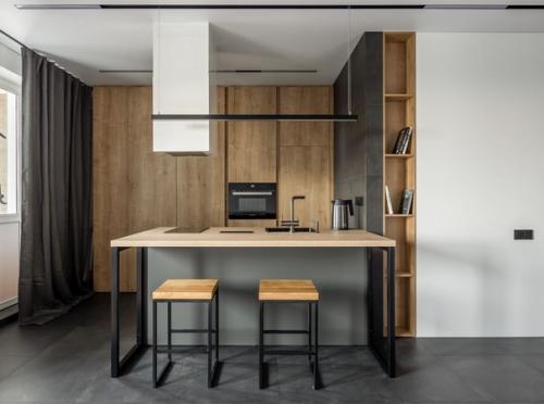 Современный брутальный интерьер квартиры - студии для молодого, креативного холостяка. 03