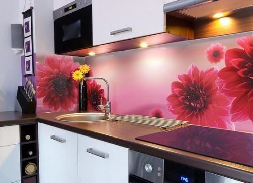 Фартук для кухни из стекла. 03