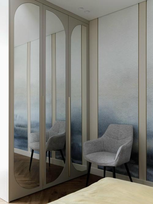 Эта однокомнатная квартира создавалась для старшей дочери заказчиков - пространства должно было хватать и для учёбы, и для отдыха. 02