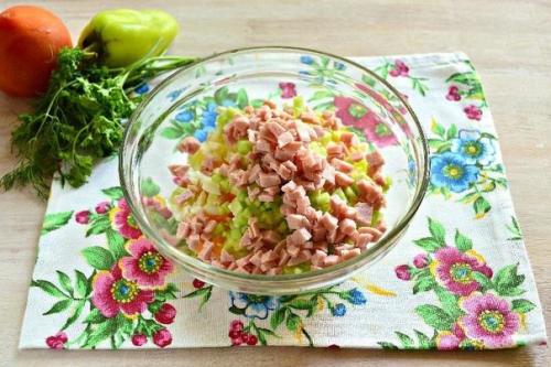 Новогодний салат Петушок. 04