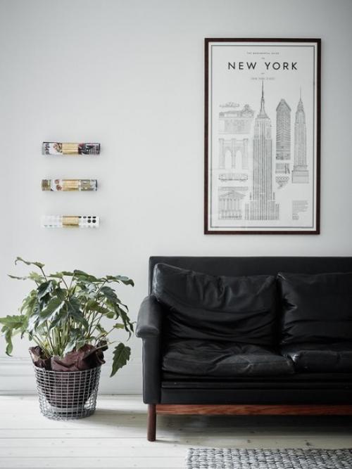 Изысканный монохромный интерьер в Гетеборге (74 кв. 04