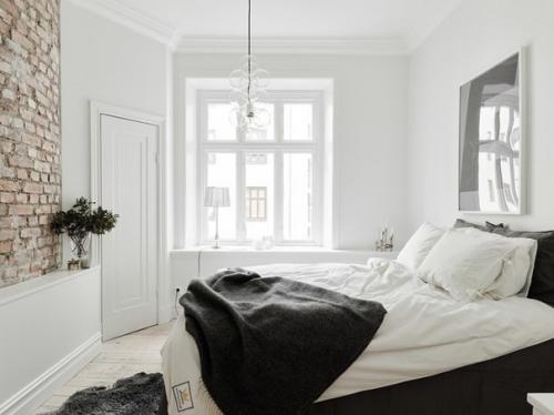 Изысканный монохромный интерьер в Гетеборге (74 кв. 05