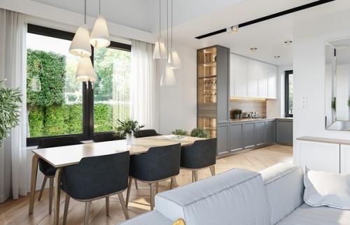 Эскизный проект одноэтажной виллы с террасой. 05