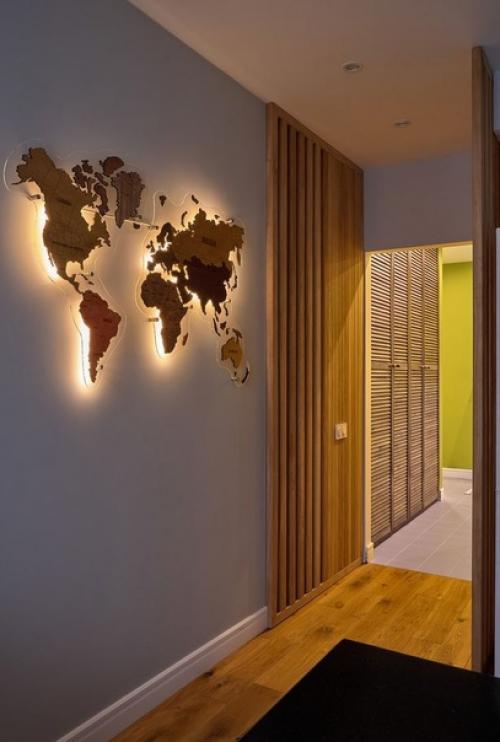 Современный сканди в интерьере небольшой кухни - гостиной. 09