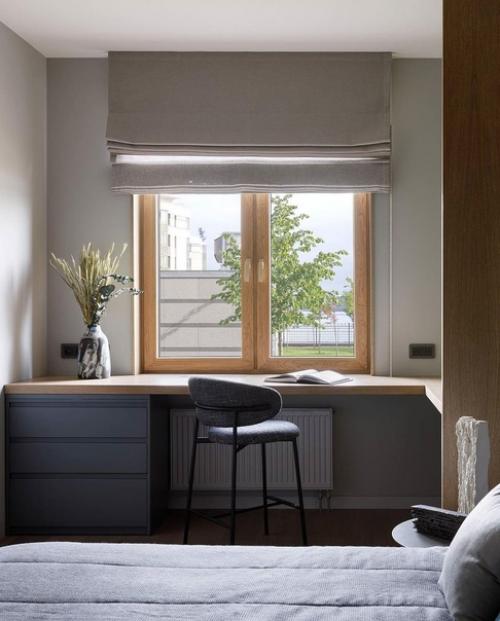 Лаконичный интерьер однокомнатной квартиры. 07