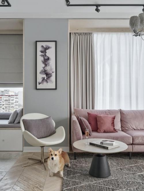 Анастасия таратута создала стильный и уютный интерьер квартиры площадью 108 квадратных метров в Москве. 03