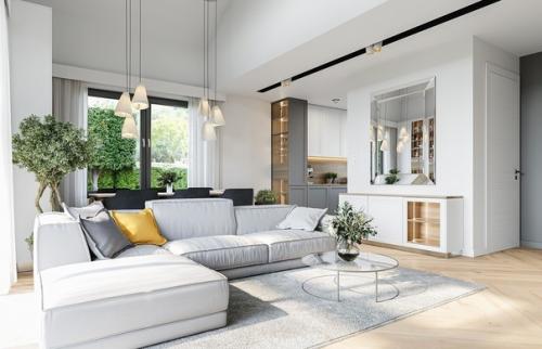 Эскизный проект одноэтажной виллы с террасой. 07