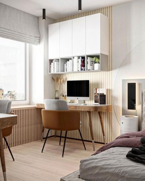 По два кадра туалета, душевой, лоджии и комнаты из проекта однушки площадью 40 m. 07