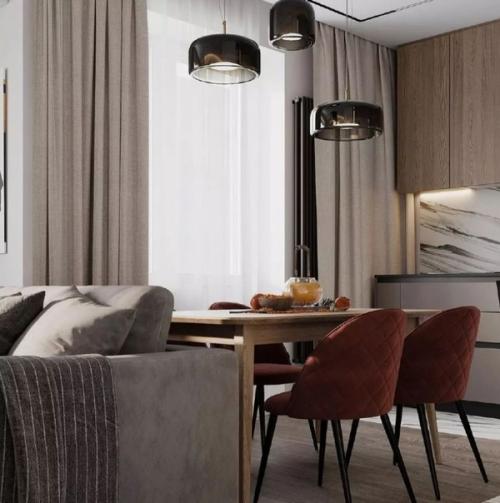 Создание светлого и теплого интерьера - идеальное решение для современной кухни - гостиной. 03