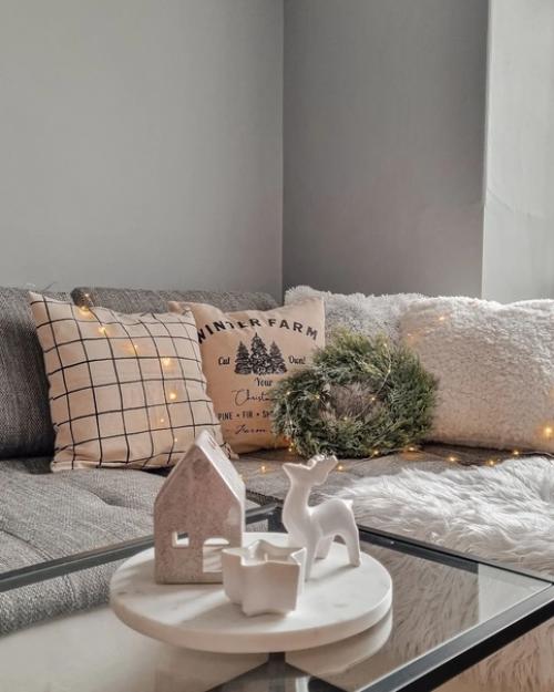 Детали скандинавского интерьера, в котором стены окрашены в любимый нами стильный серый цвет. 01